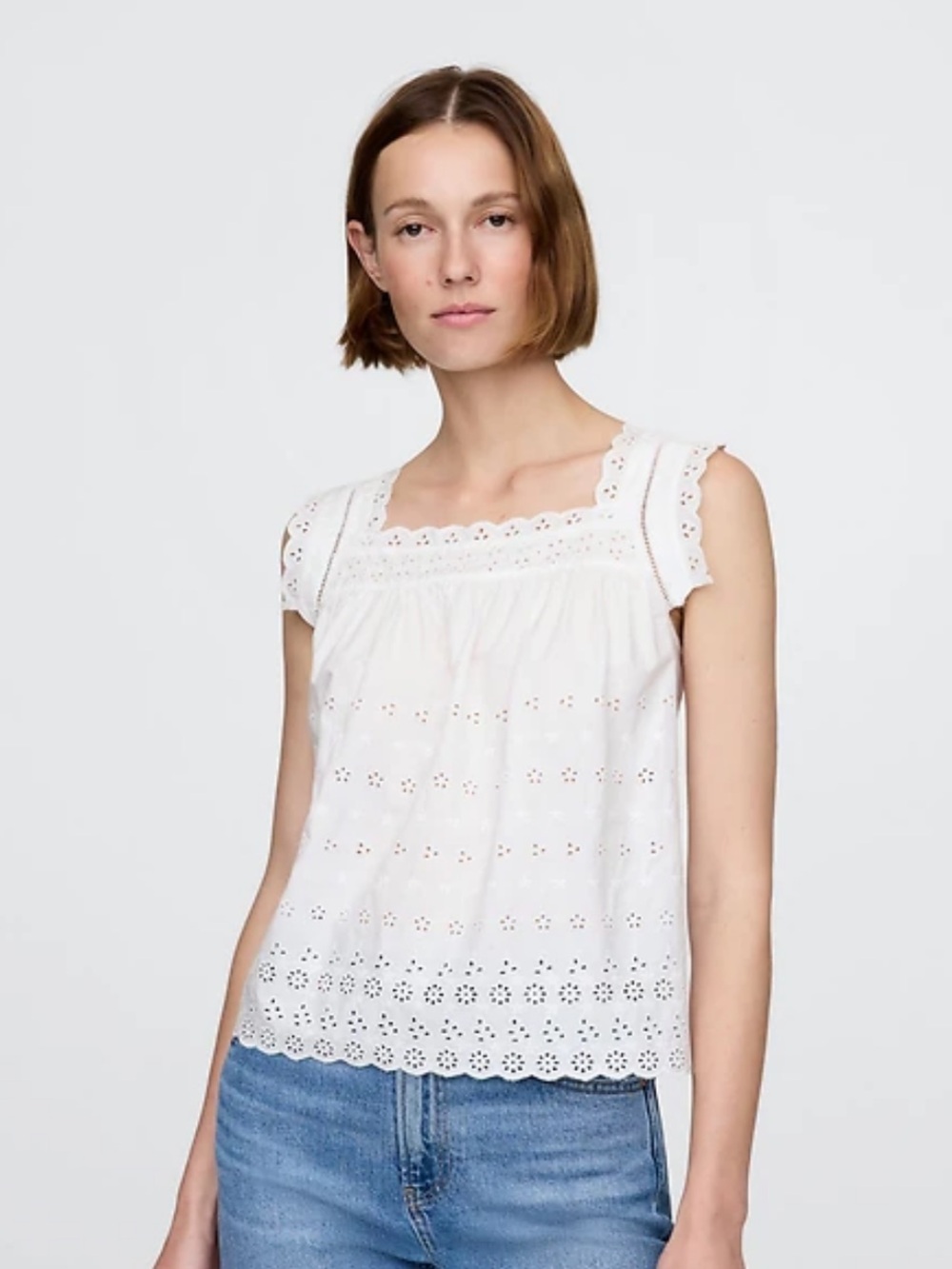 Gap × DÔEN Eyelet Top